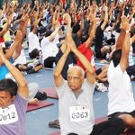 MOST PEOPLE PERFORMING SURYA NAMASKAR TOGETHER