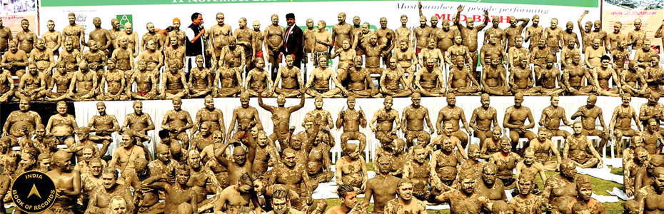 MAXIMUM NUMBER OF PEOPLE PERFORMING MUD BATH TOGETHER