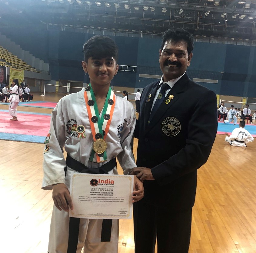 YOUNGEST TO ACHIEVE UMPIRE CERTIFICATION IN TAEKWONDO - IBR