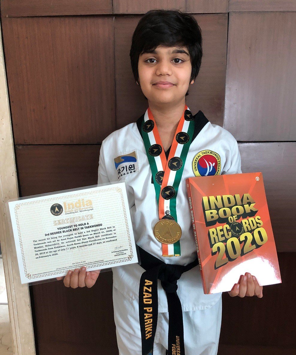 YOUNGEST TO HOLD A 3RD DEGREE BLACK BELT IN TAEKWONDO - IBR