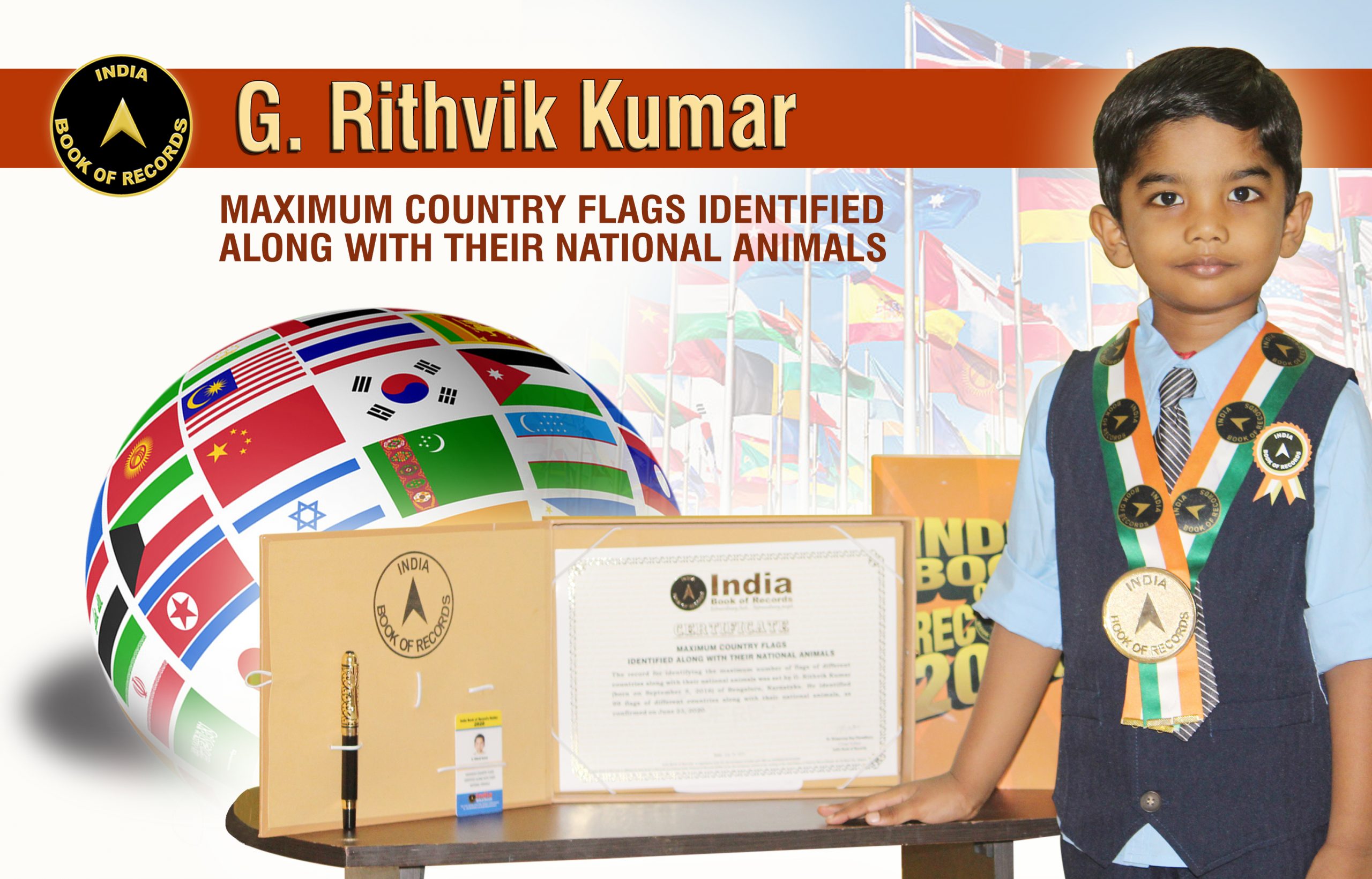 MAXIMUM COUNTRY FLAGS IDENTIFIED ALONG WITH THEIR NATIONAL ANIMALS