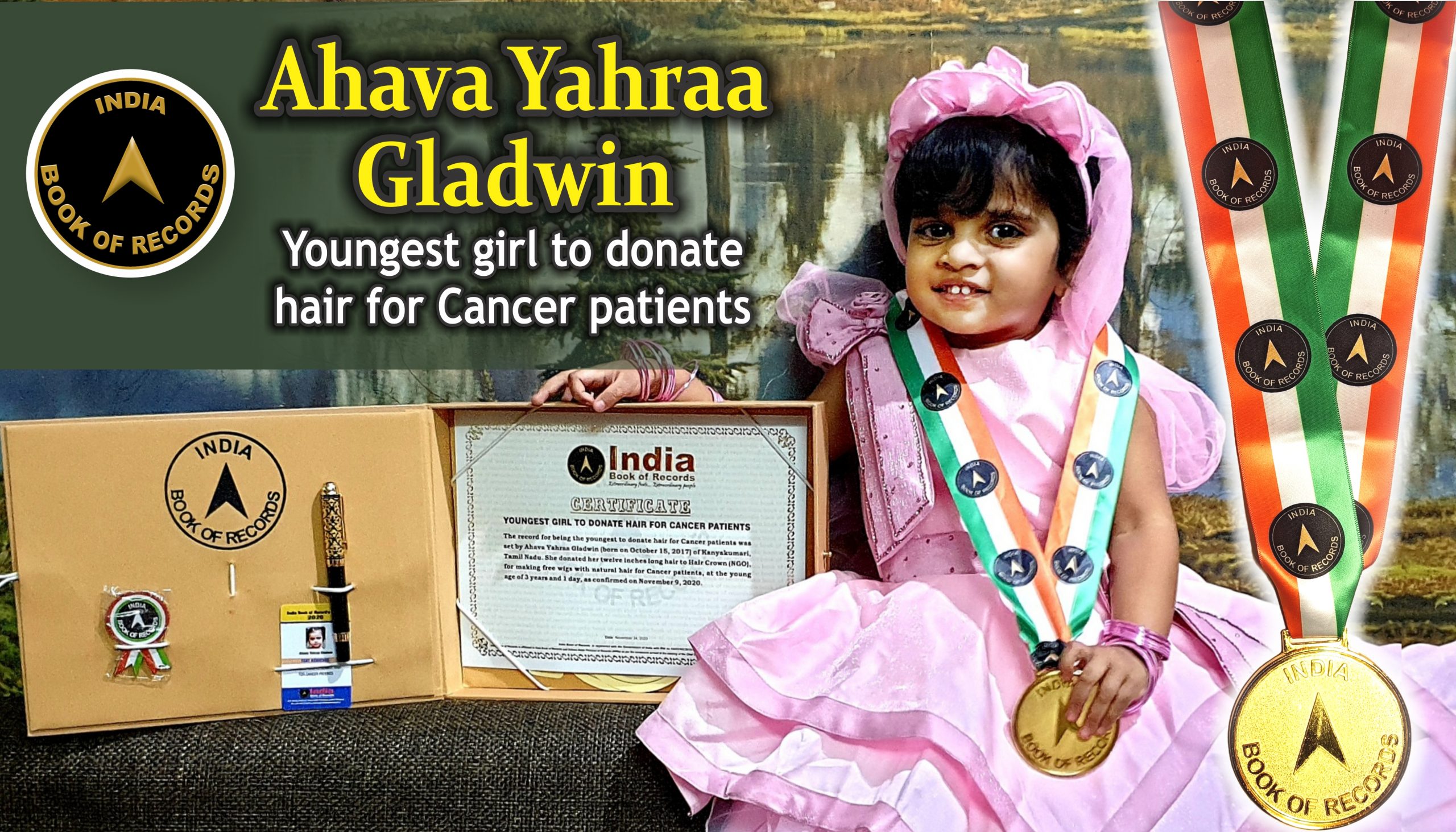 YOUNGEST GIRL TO DONATE HAIR FOR CANCER PATIENTS - IBR