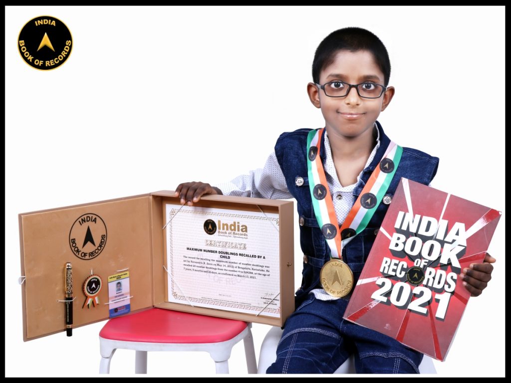 Maximum number doublings recalled by a child – India Book of Records