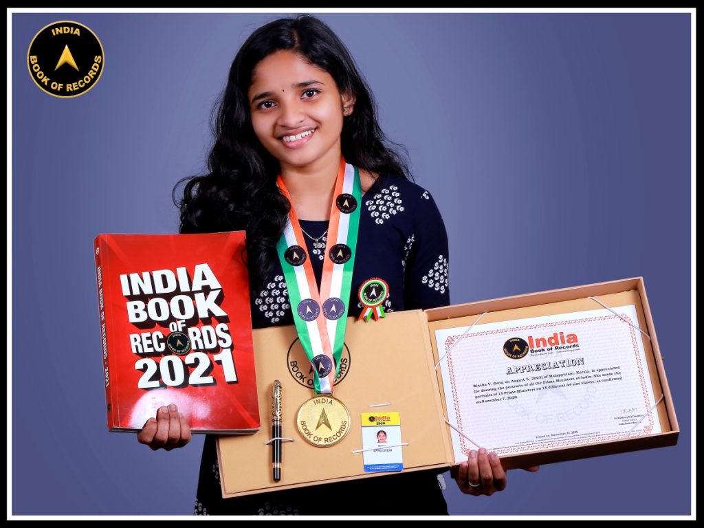 Binsha V. Appreciation India Book of Records