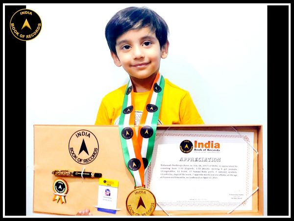 Ruhaansh Budhiraja - Appreciation - India Book of Records