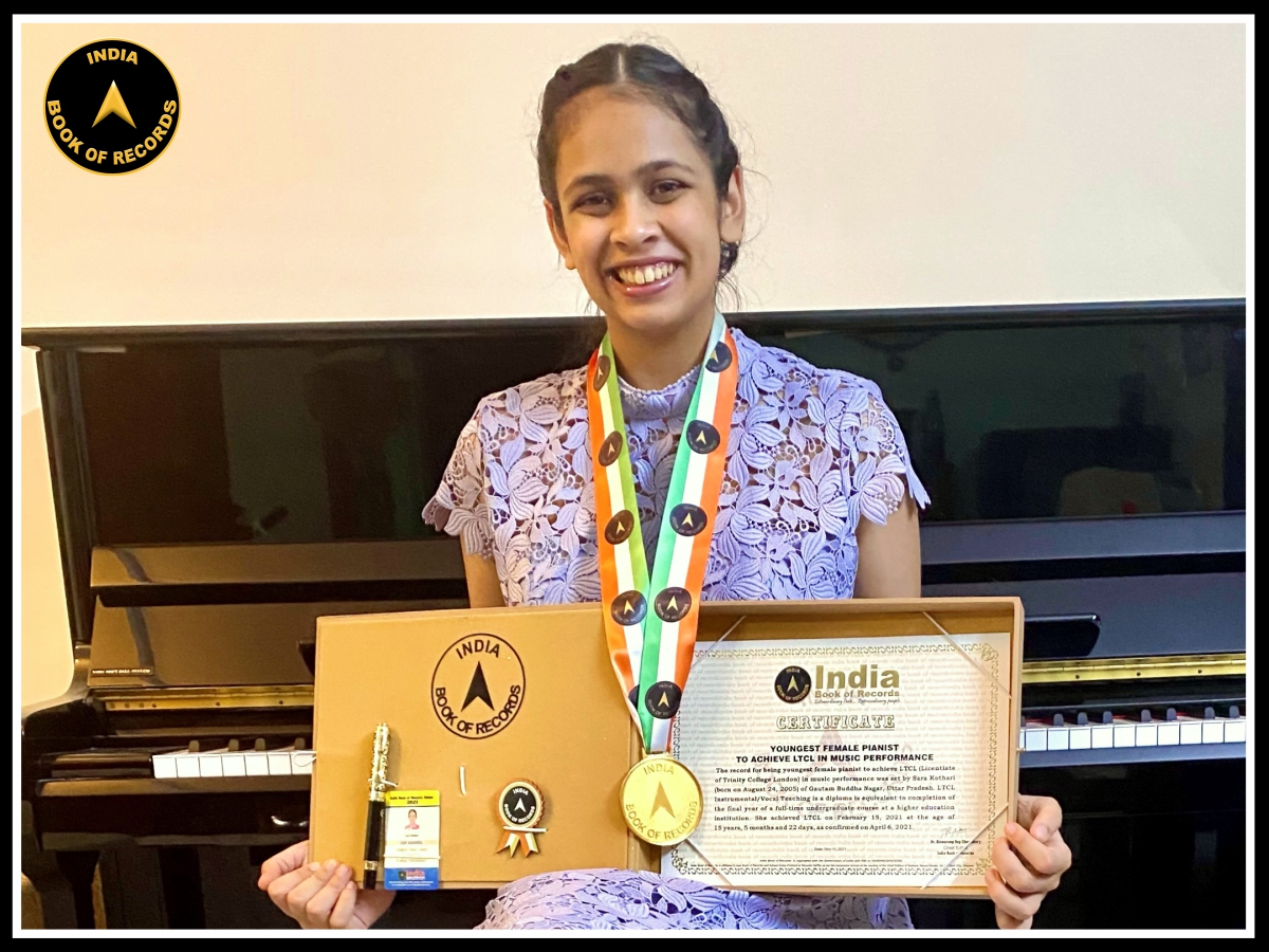 Youngest female pianist to achieve LTCL in music performance
