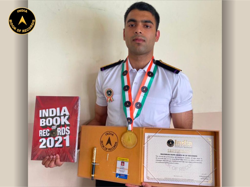 Maximum rope skips in 30 seconds India Book of Records