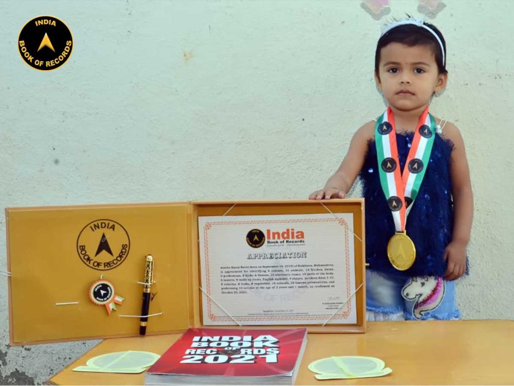 Aastha Kunal Rathi - Appreciation - India Book of Records