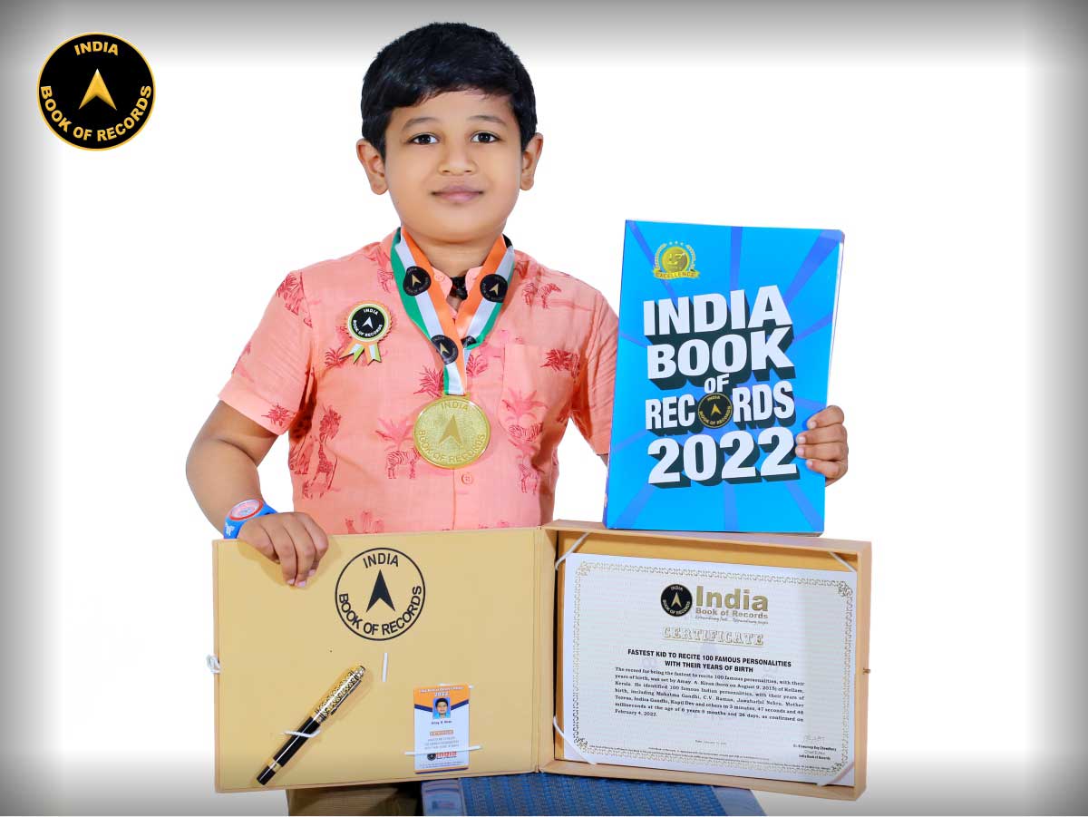 Fastest kid to recite 100 famous personalities with their years of birth