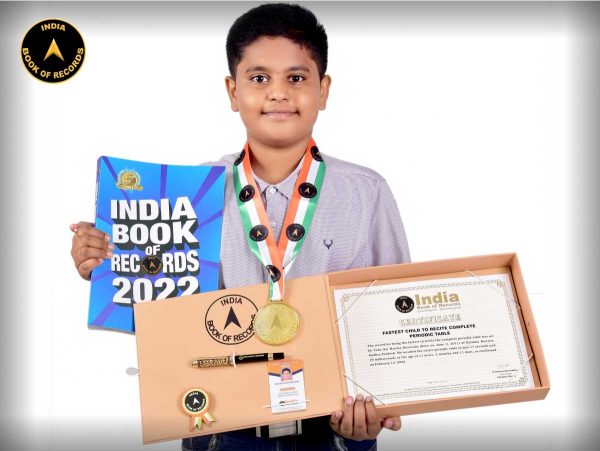 Fastest child to recite complete periodic table - India Book of Records