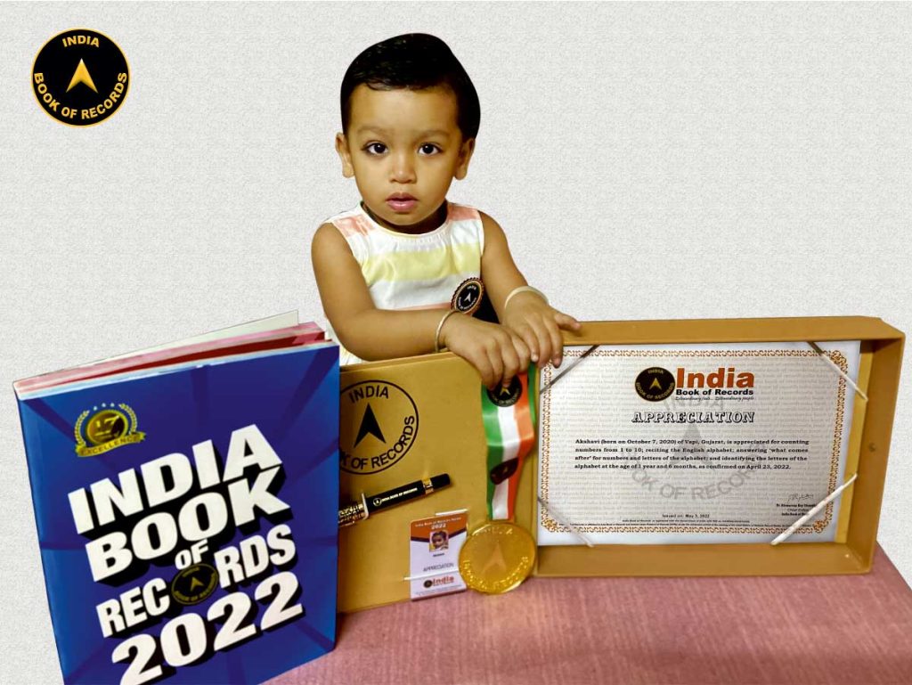 Akshavi Appreciation India Book of Records