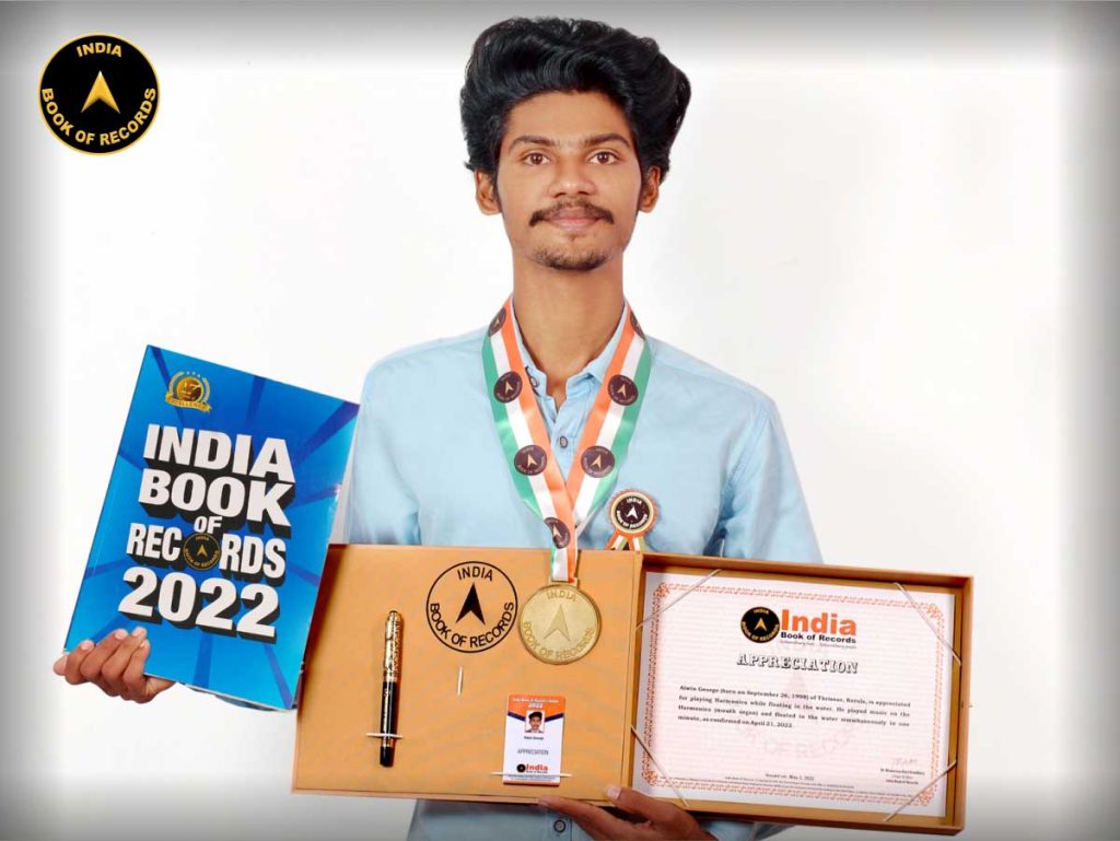 Alwin George - Appreciation - India Book of Records