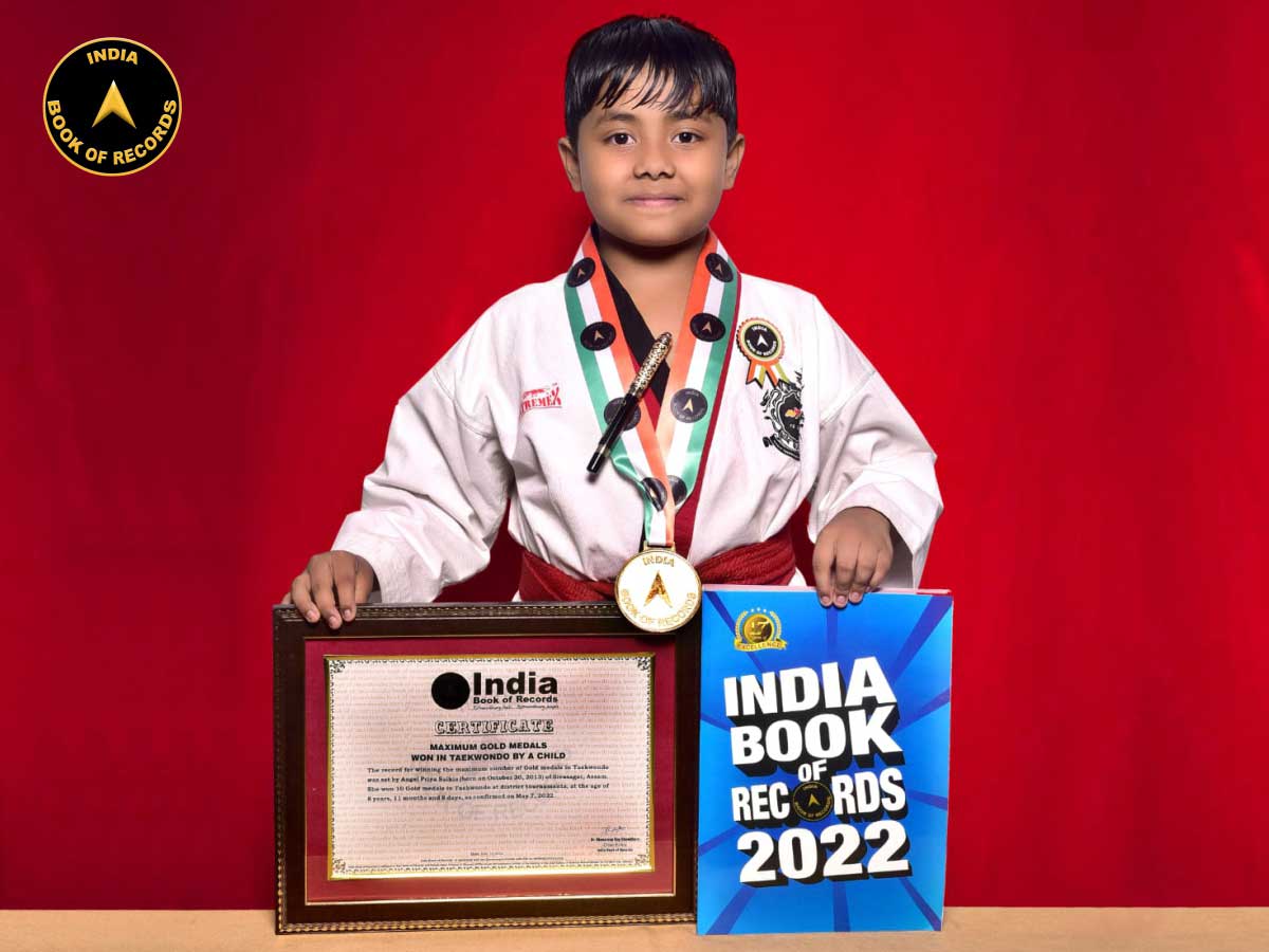 Maximum Gold medals won in Taekwondo by a child