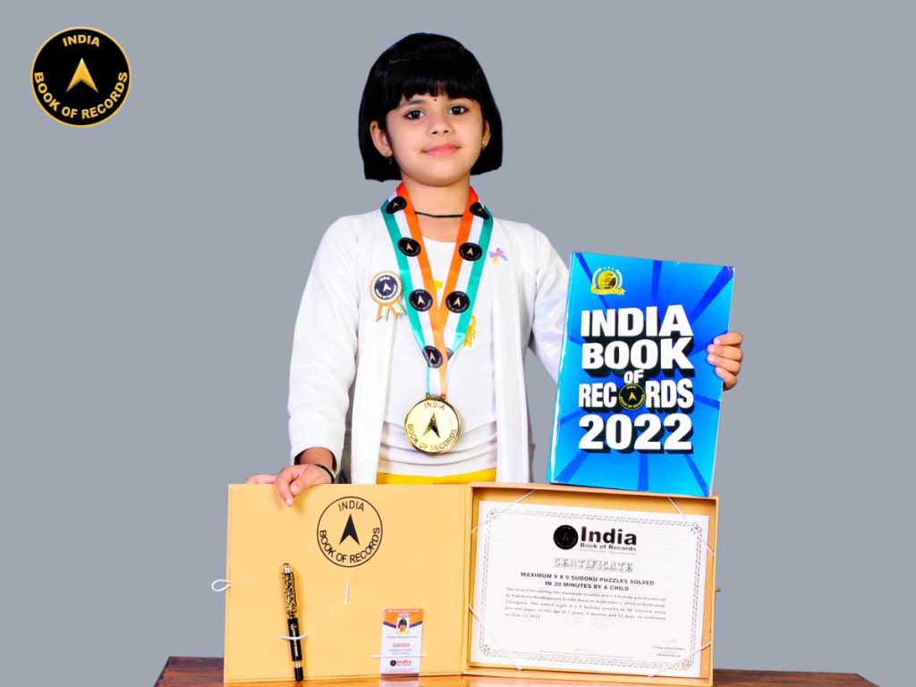 Maximum 9 x 9 Sudoku Puzzles solved in 30 minutes by a child India