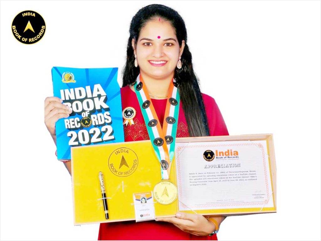 Akhila S. Appreciation India Book of Records