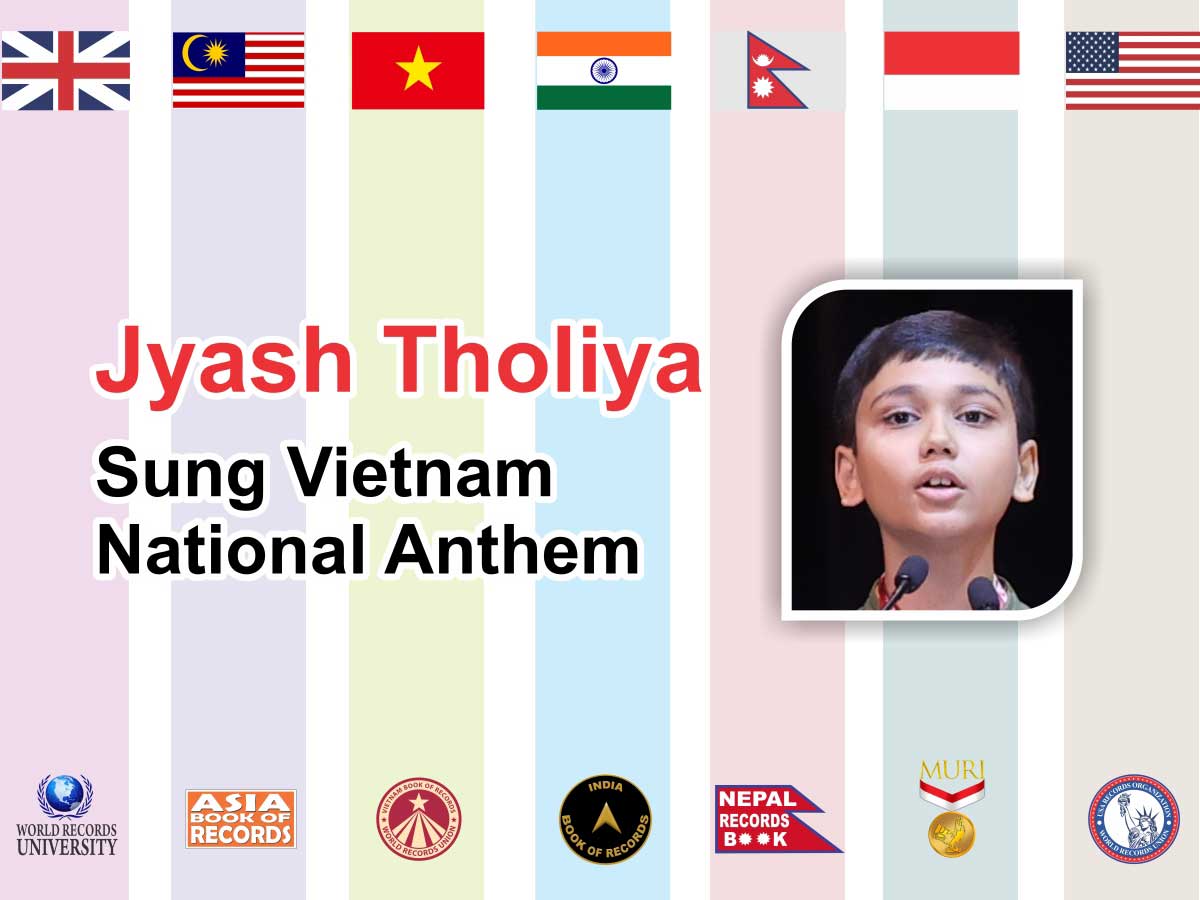 National Anthem of Vietnam sung by Jyash Tholiya