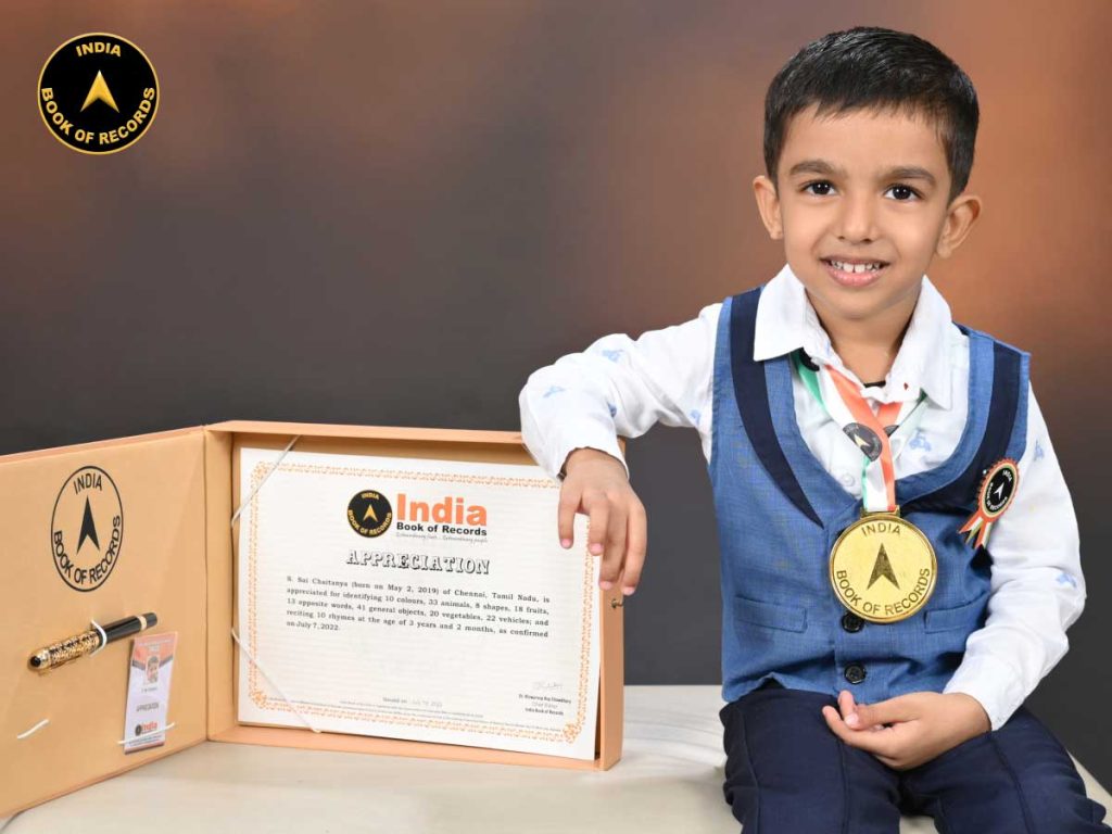 S. Sai Chaitanya - Appreciation - India Book of Records