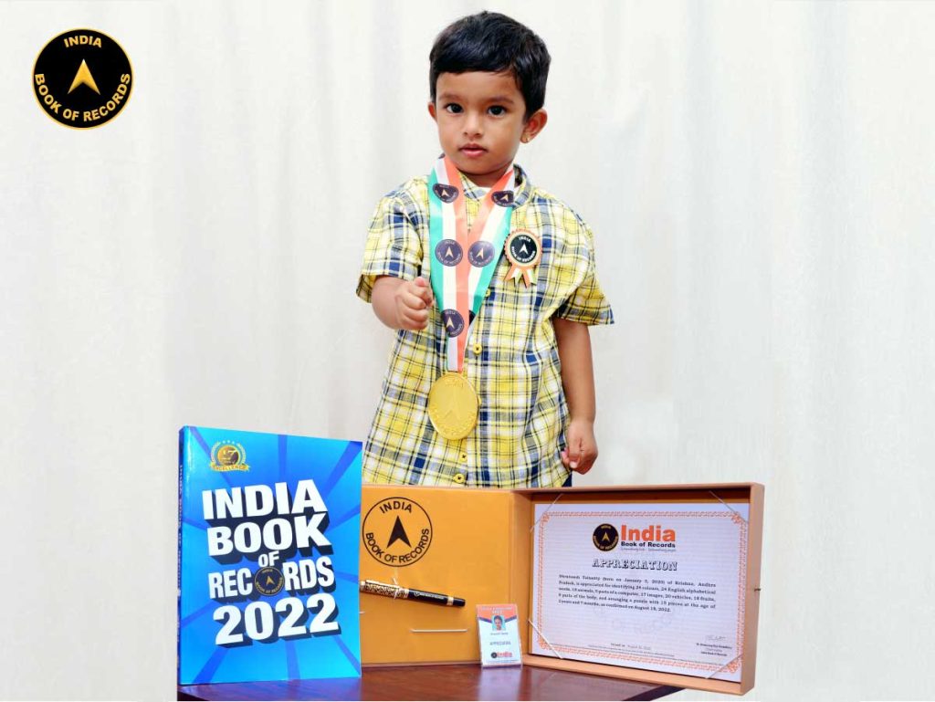 Dhruvansh Talisetty Appreciation India Book of Records