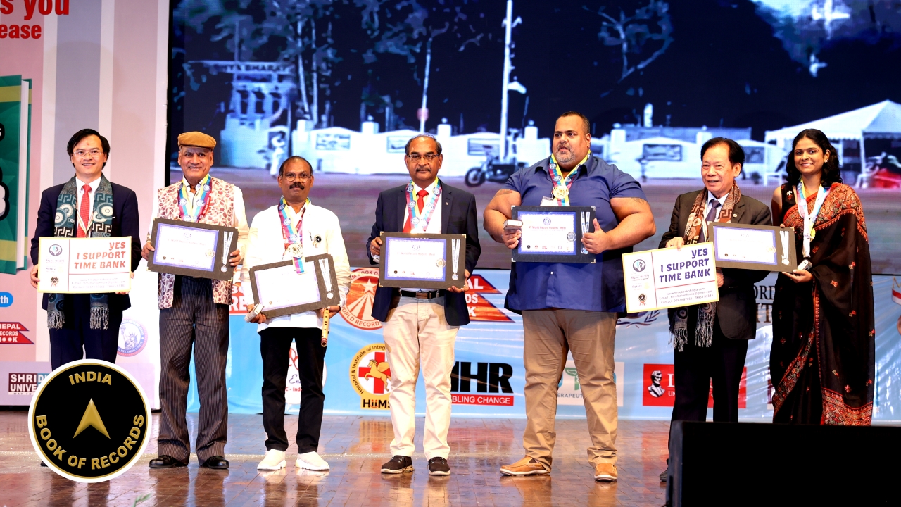 Honouring Record holders at 4th world record holders meet