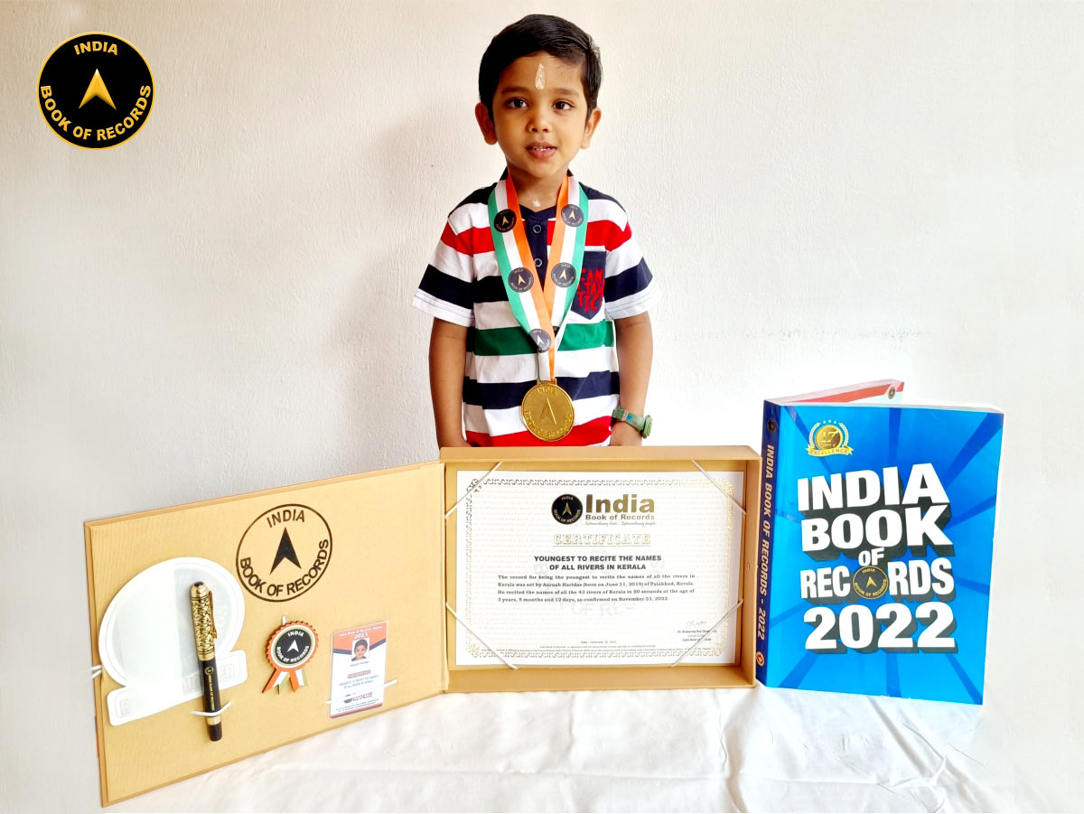 Youngest to recite the names of all rivers in Kerala
