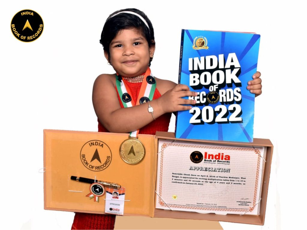 Samriddhi Ghosh Appreciation India Book of Records