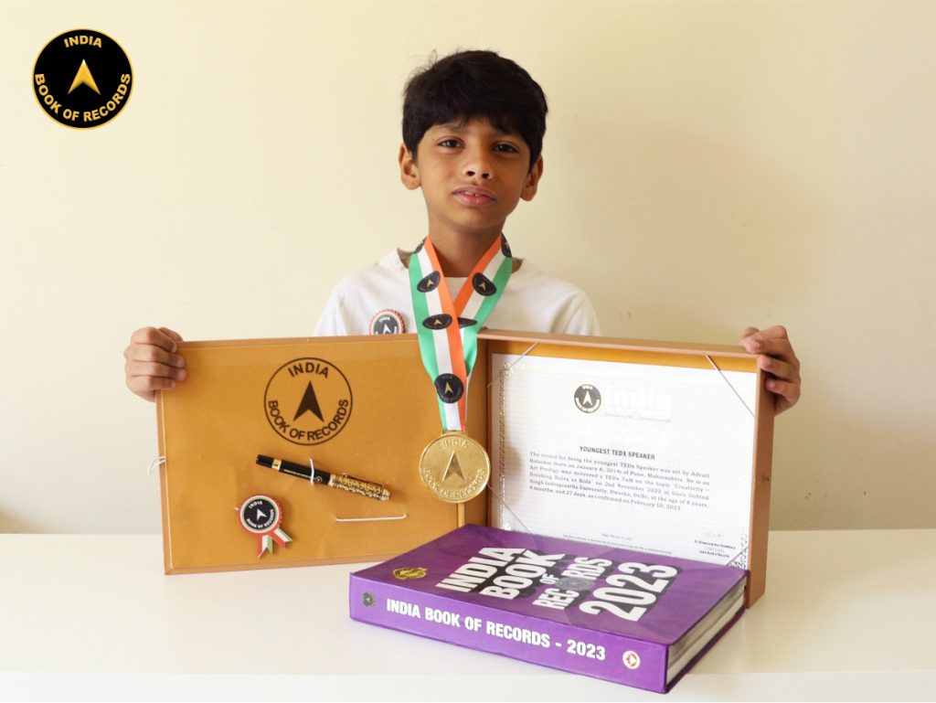 Youngest TEDx speaker India Book of Records