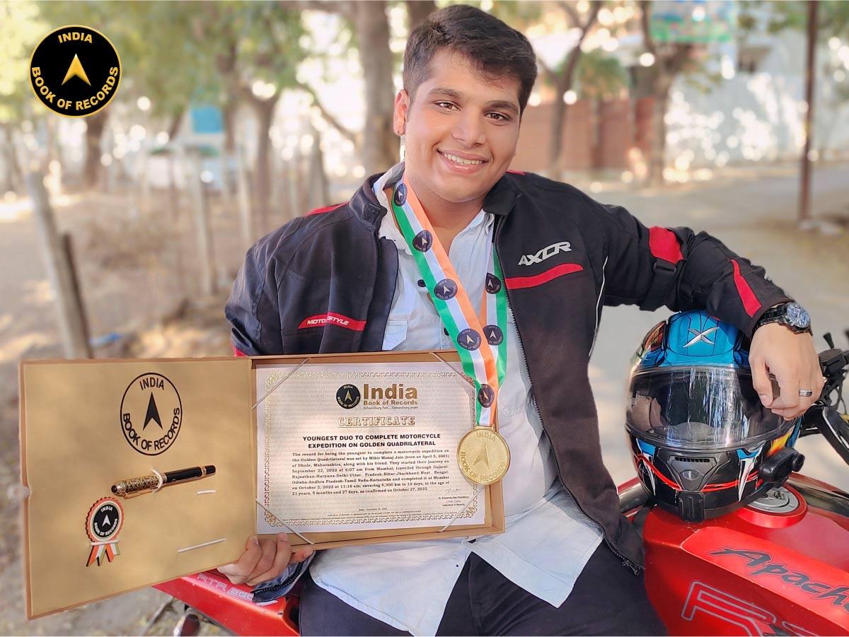 Youngest duo to complete motorcycle expedition on Golden Quadrilateral
