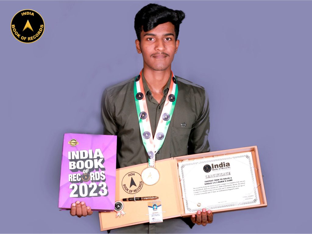 Fastest teen to solve a single 3 x 3 Rubik’s Cube India Book of Records