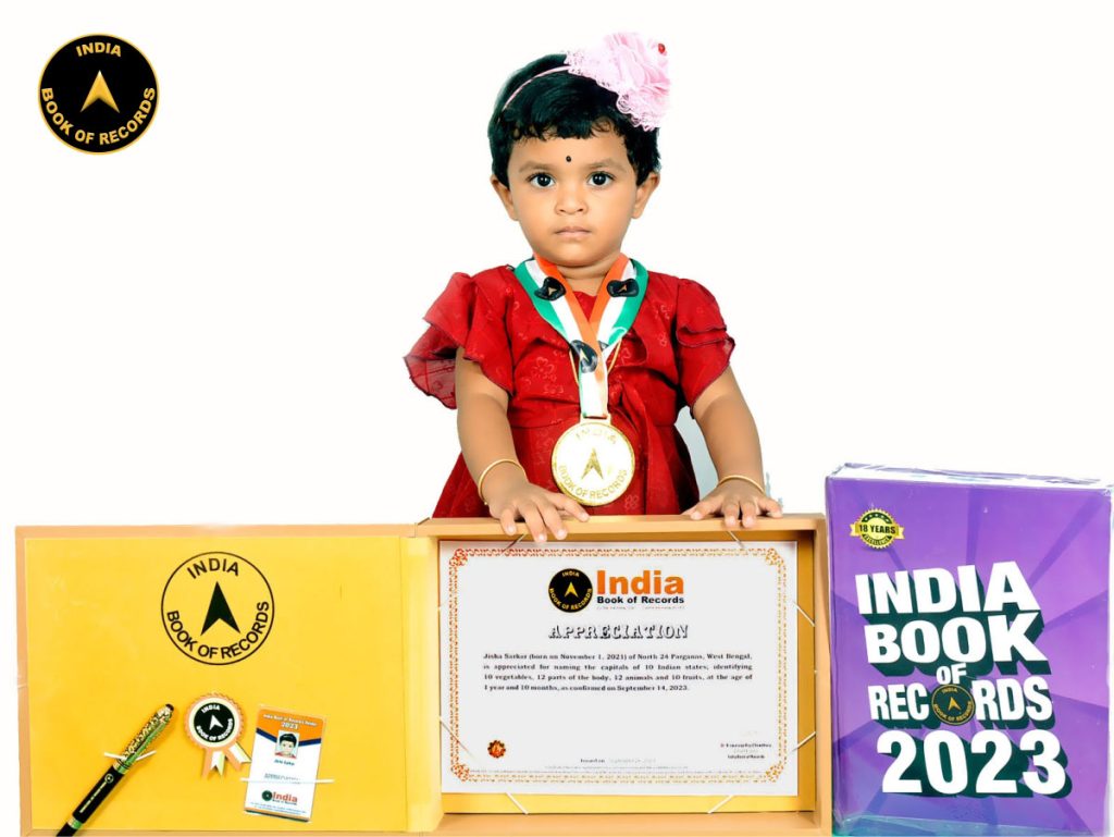 Jisha Sarkar Appreciation India Book of Records