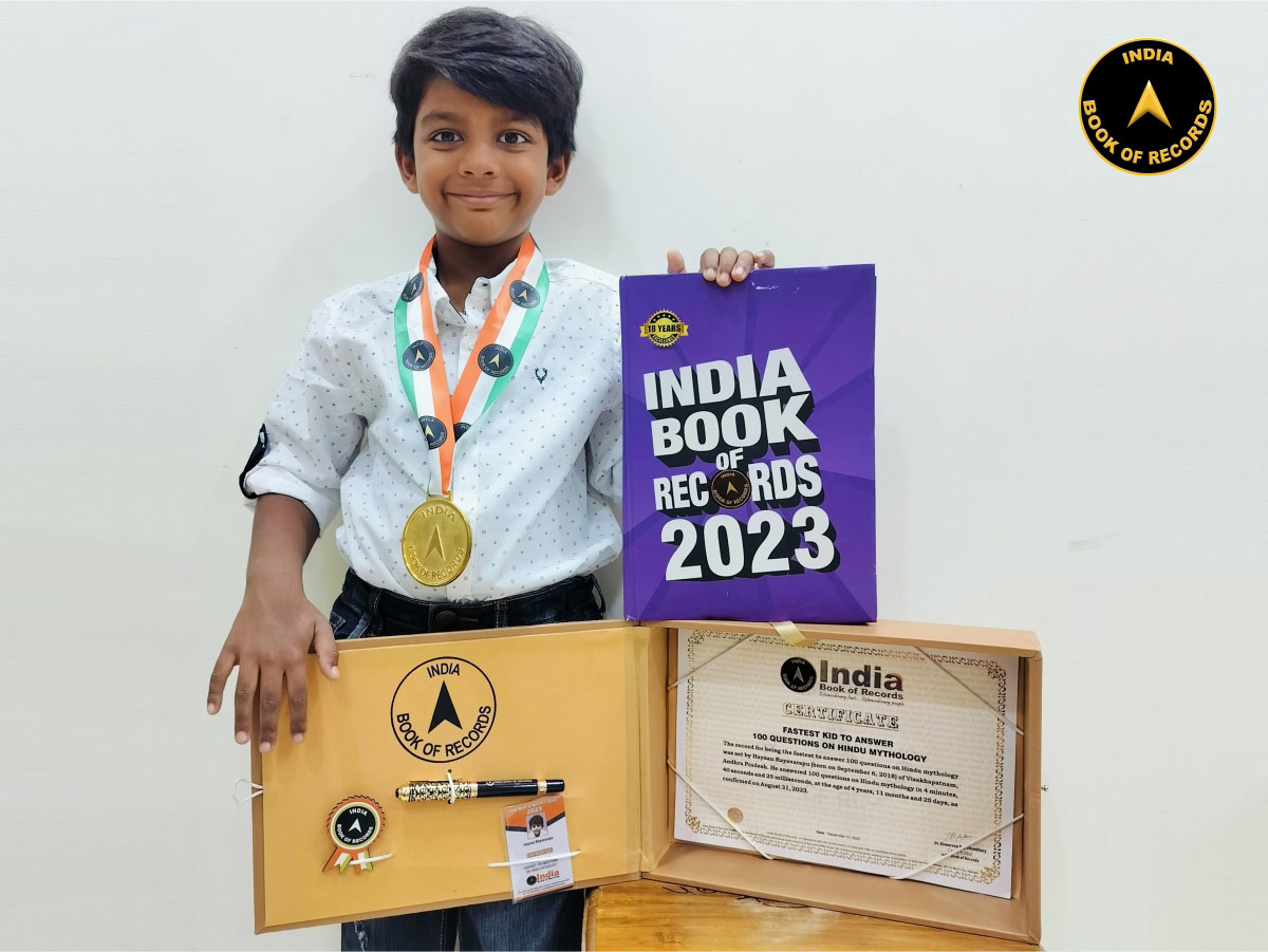 Fastest kid to answer 100 questions on Hindu mythology