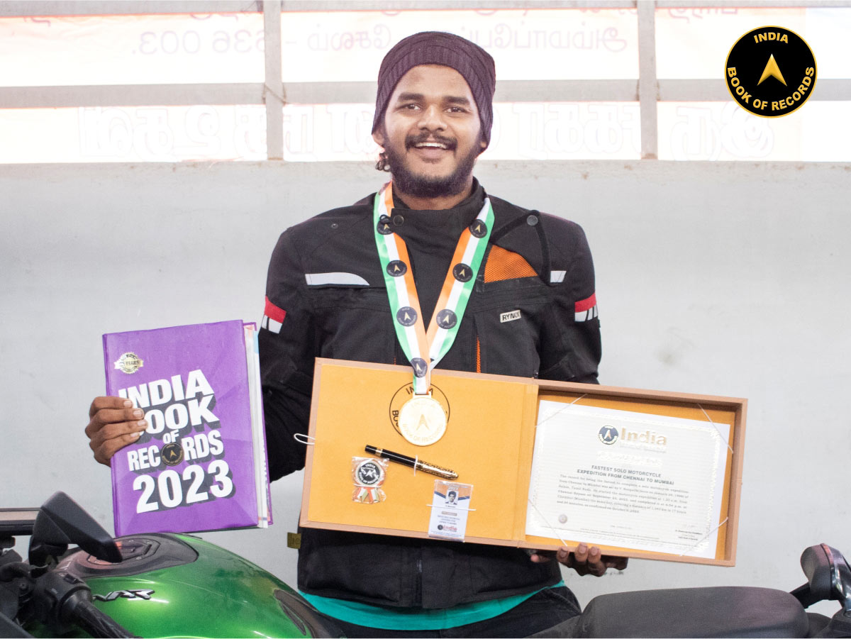 Fastest solo motorcycle expedition from Chennai to Mumbai
