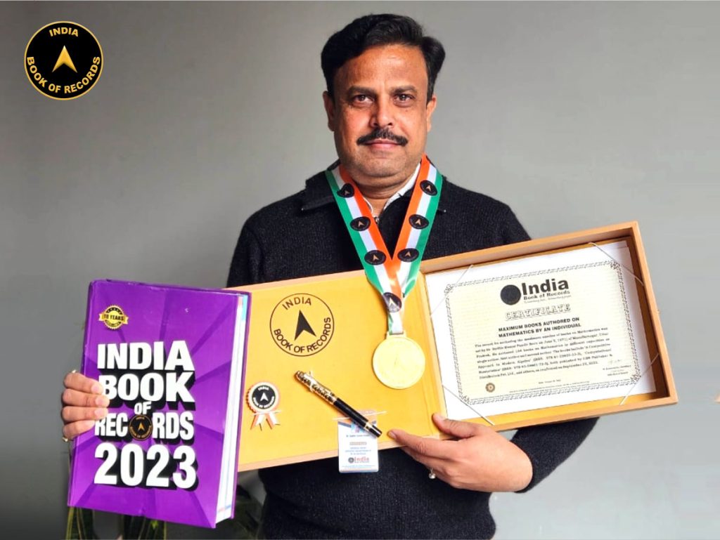 Maximum books authored on Mathematics by an individual - India Book of ...