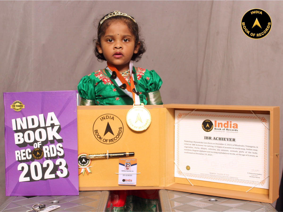 Nakkidapu Riyanshika Lara - IBR Achiever - India Book of Records