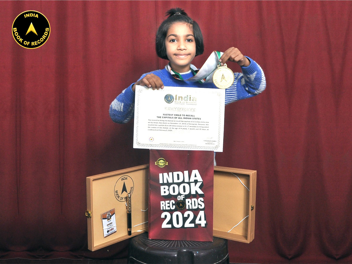 Fastest child to recall the capitals of all Indian states
