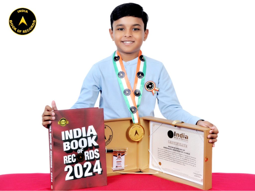 Maximum species of dinosaurs identified by a child India Book of Records