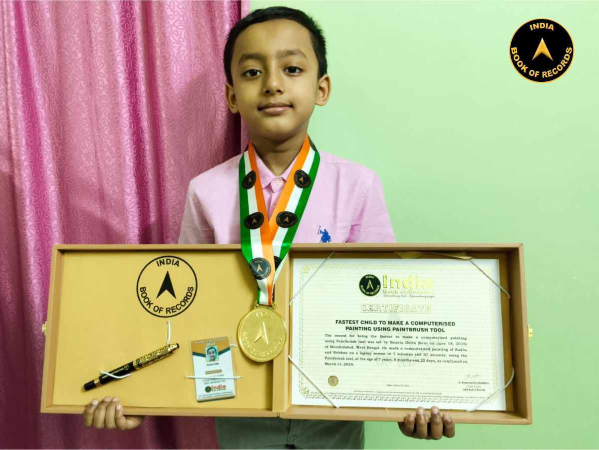 Fastest child to make a computerised painting using Paintbrush tool