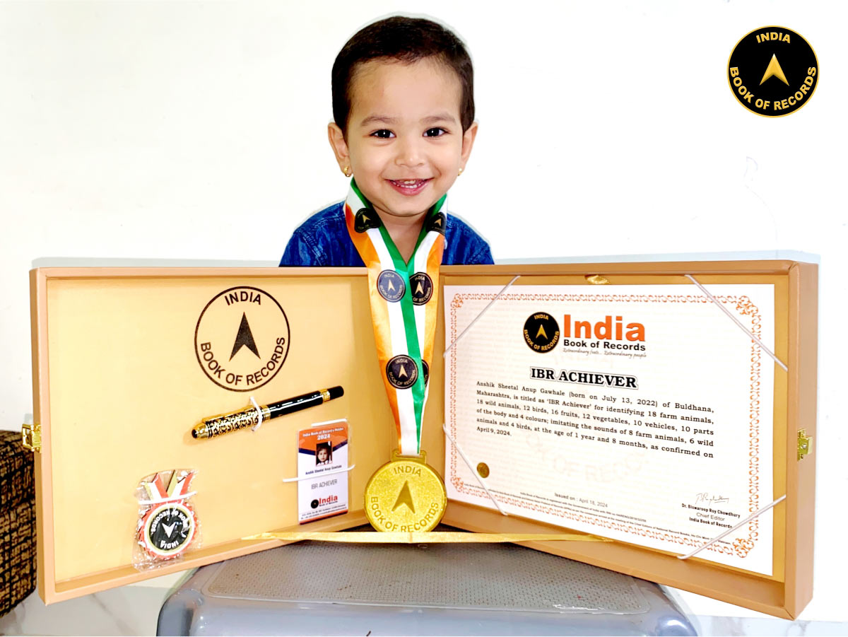 Anshik Sheetal Anup Gawhale - IBR Achiever - India Book of Records