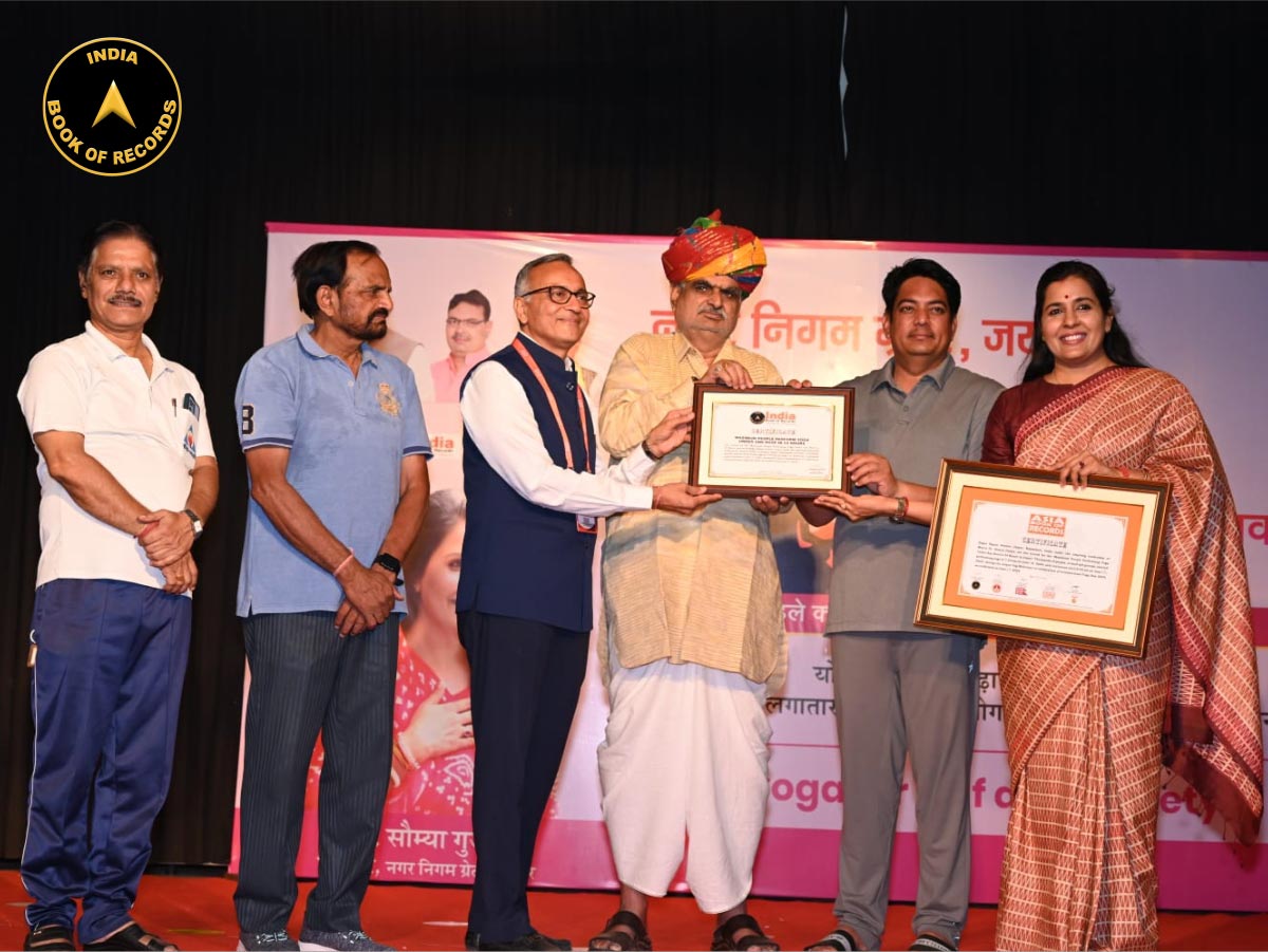 Maximum people performed yoga under one roof in 24 hours