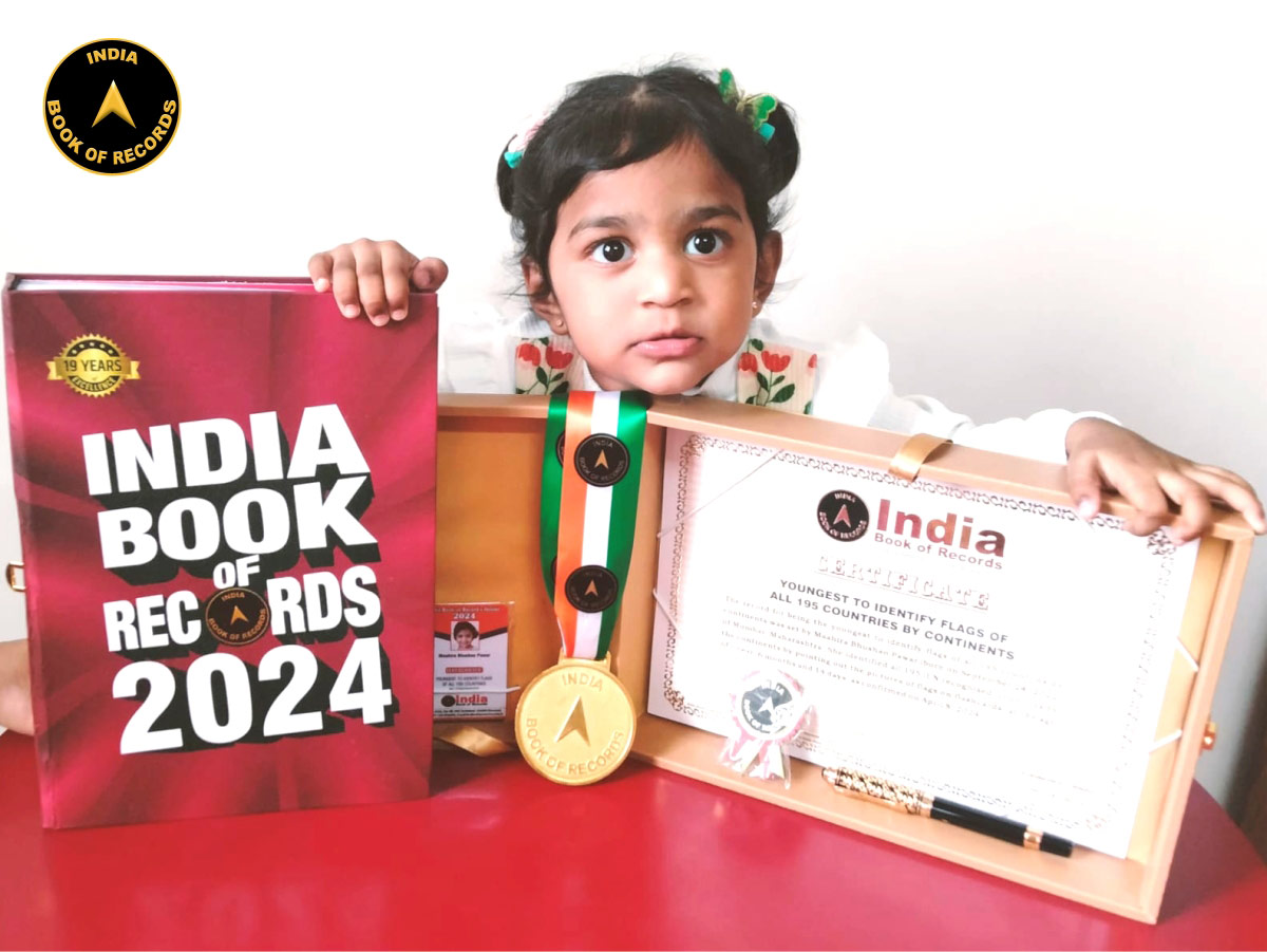 Youngest to identify flags of all 195 countries by continents
