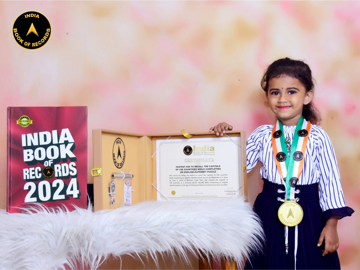 Fastest kid to recall the capitals of 100 countries while completing an English alphabet puzzle