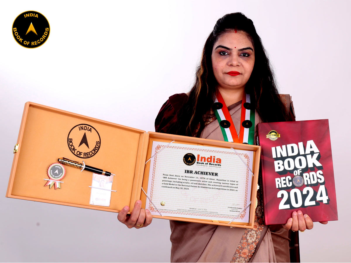 Pooja Soni - IBR Achiever - India Book of Records