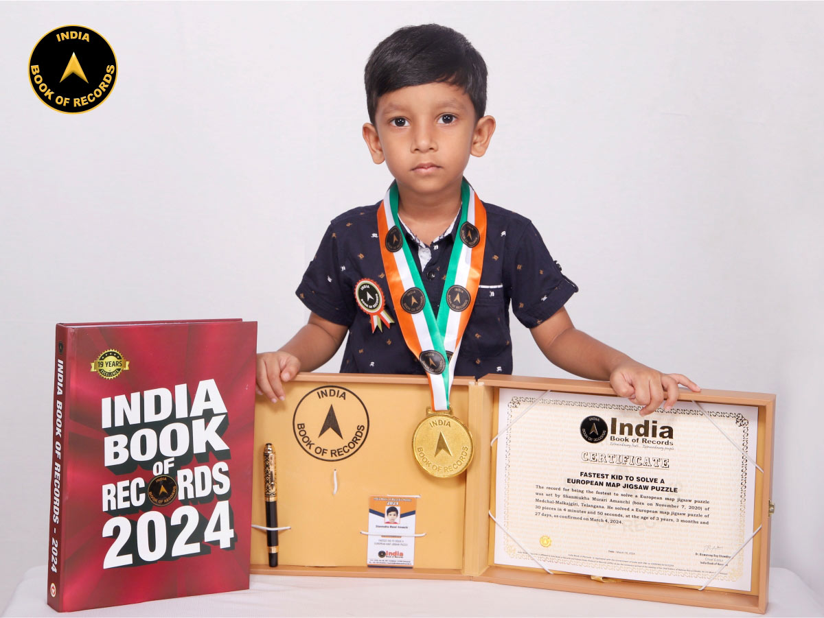 Fastest kid to solve a European map jigsaw puzzle