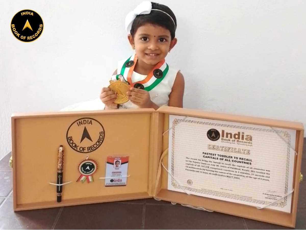 Fastest toddler to recall capitals of all countries