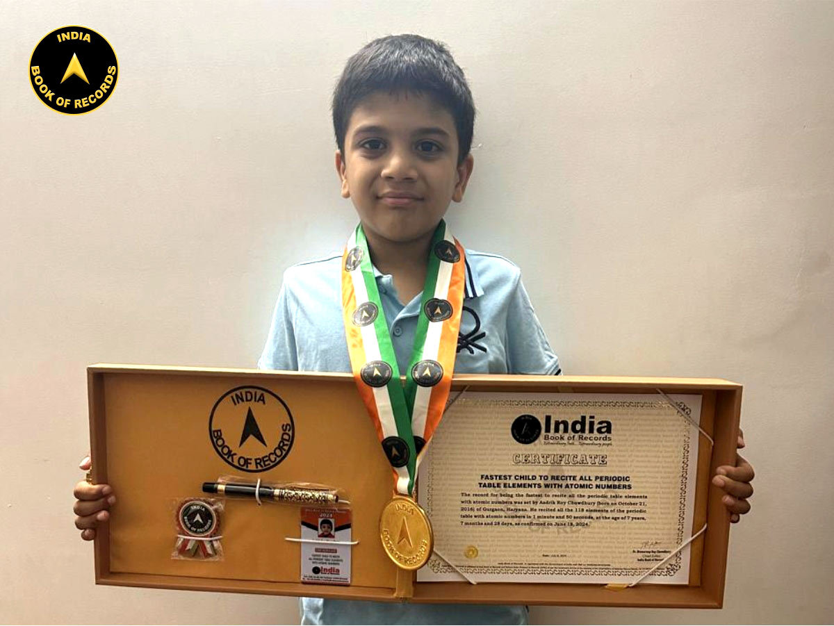 Fastest Child To Recite All Periodic Table Elements With Atomic Numbers