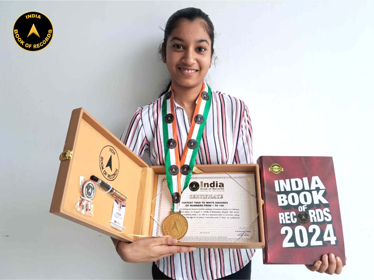 Fastest teen to write squares of numbers from 1 to 100