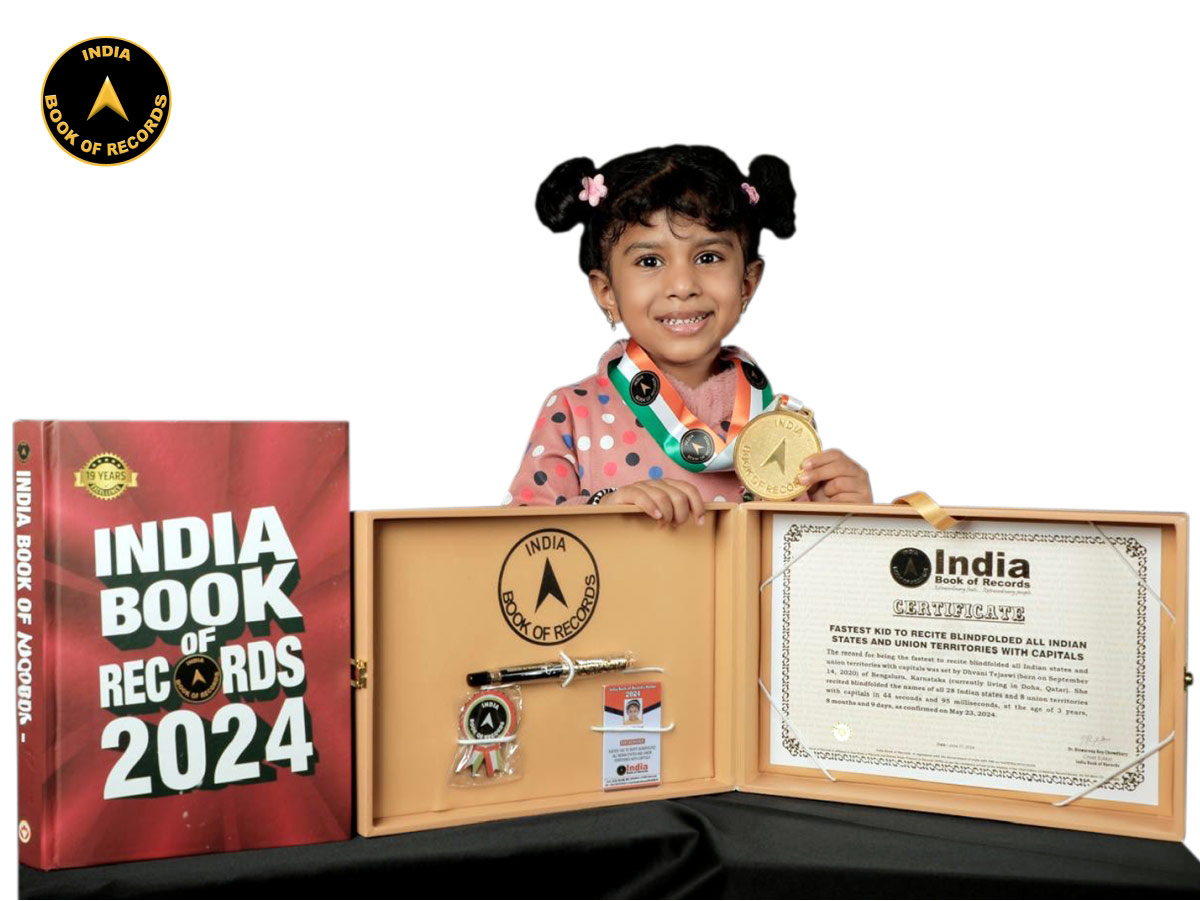 Fastest kid to recite blindfolded all Indian states and union territories with capitals