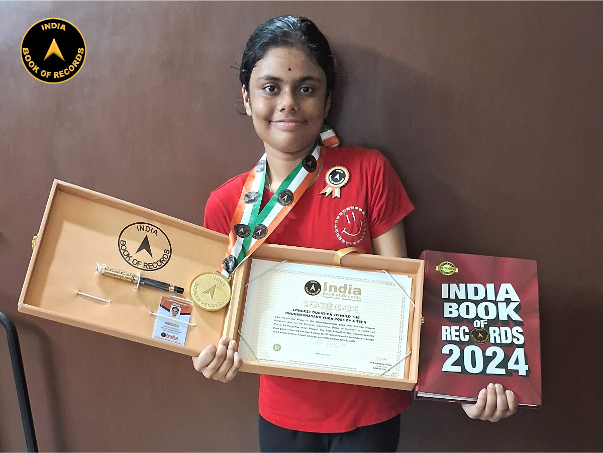 Longest duration to hold the Bhunamanasana yoga pose by a teen