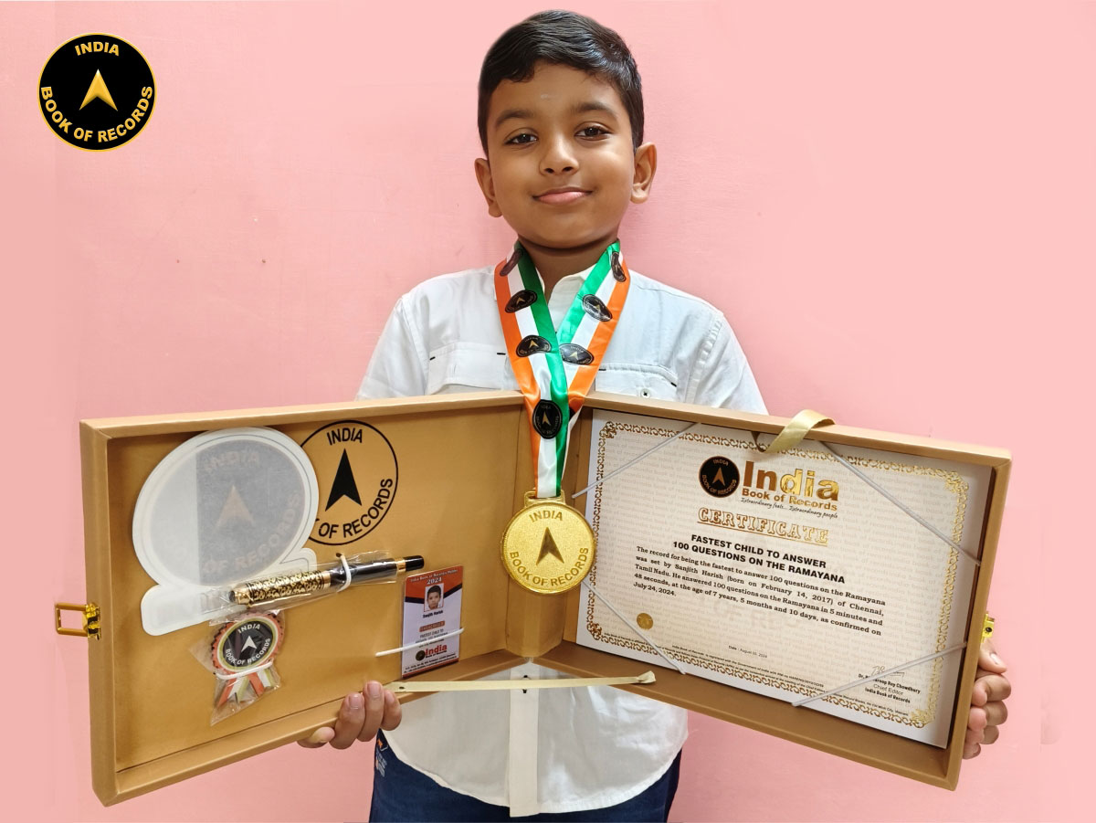 Fastest child to answer 100 questions on the Ramayana