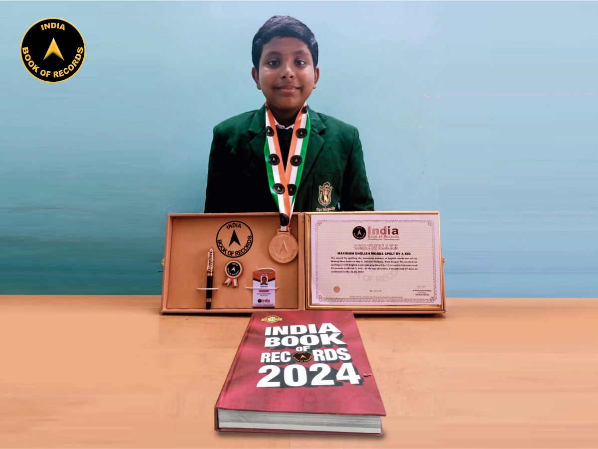 Maximum English words spelt by a kid