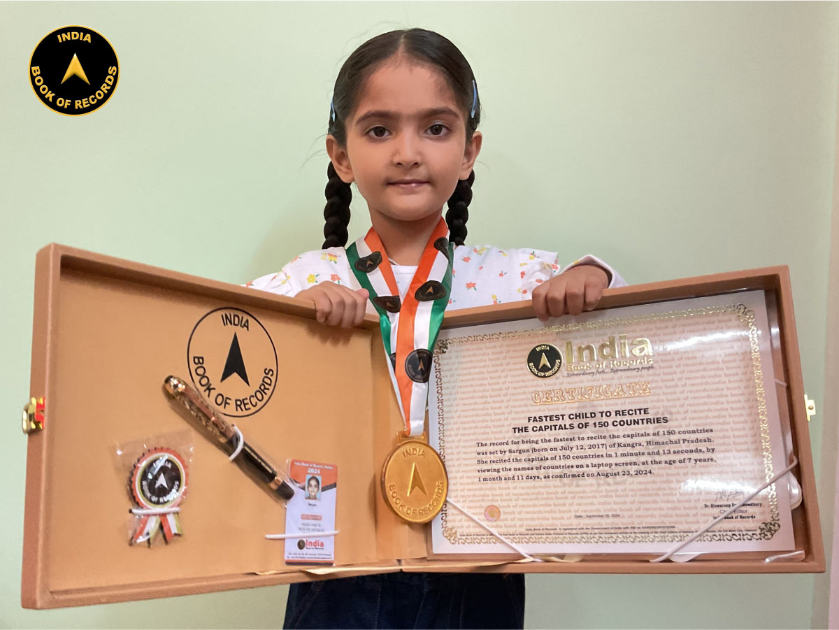 Fastest child to recite the capitals of 150 countries